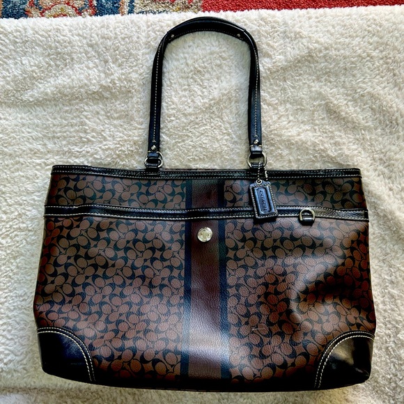 Vintage Coach leather zip tote - Picture 2 of 9
